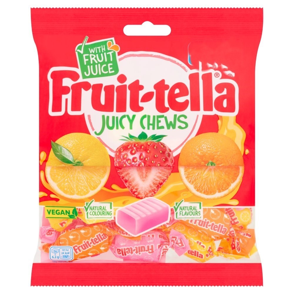 Fruit-tella Chewy Sweets 135g | Berries & Cherry, Strawberry Mix or Juicy Chews