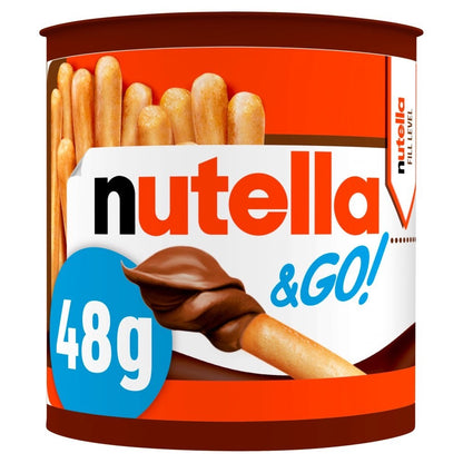48g x 12 Nutella & Go Hazelnut Chocolate Spread & Breadsticks Snack Pot Bulk Box