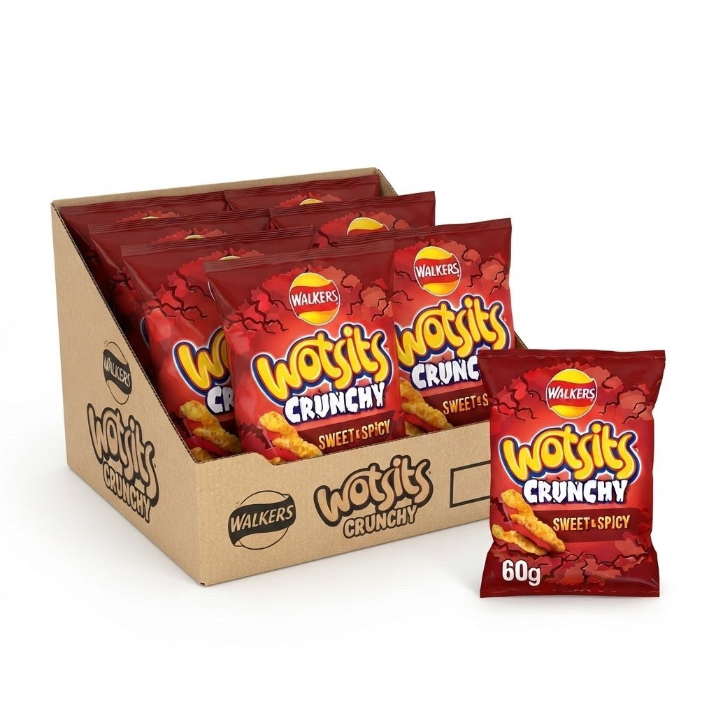 Walkers Wotsits Crunchy Sweet & Spicy 60g x 15 | Sharing Snacks