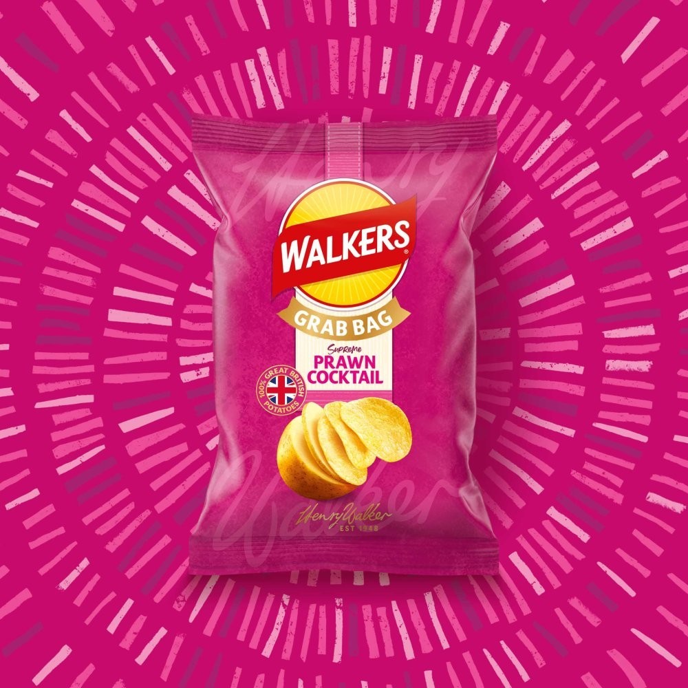 45g x 32 Packs Walkers Crisps Grab Bags Multipack Box - Choose Flavours