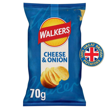Walkers Sharing Crisps 70g x 18 | 6 Classic Flavours | Great British Potatoes