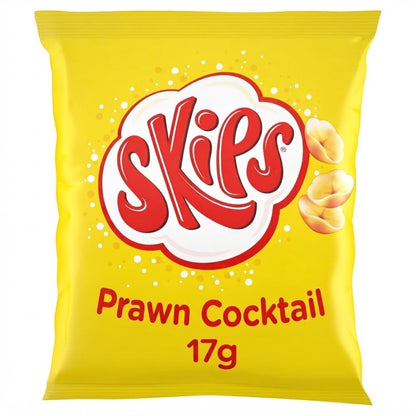 Skips Prawn Cocktail Crisps 17g x 30 | Light & Melty Vegetarian Snacks