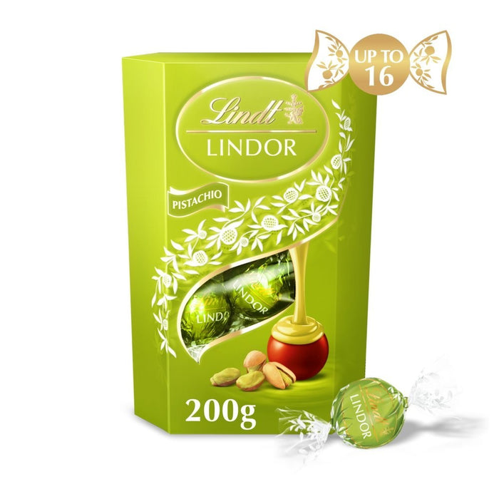 Lindt Lindor Pistachio Milk Chocolate Truffles 200g | 1 or 8 Boxes