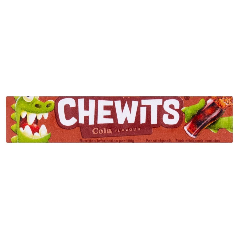 Chewits Chewy Sweets 30g x 40 | Blue Raspberry, Strawberry, Cola & Fruit Salad
