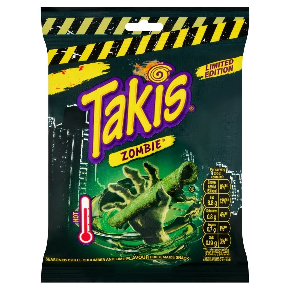 Takis Corn Snacks 55g x 21 | Kaboom Ketchup & Sriracha or Limited Edition Zombie