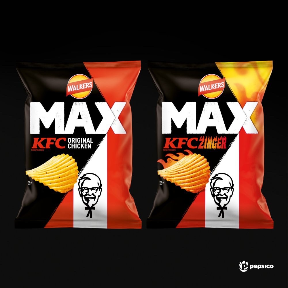 Walkers MAX KFC Zinger Chicken Crisps 70g x 15 | Deep Ridged Multipack