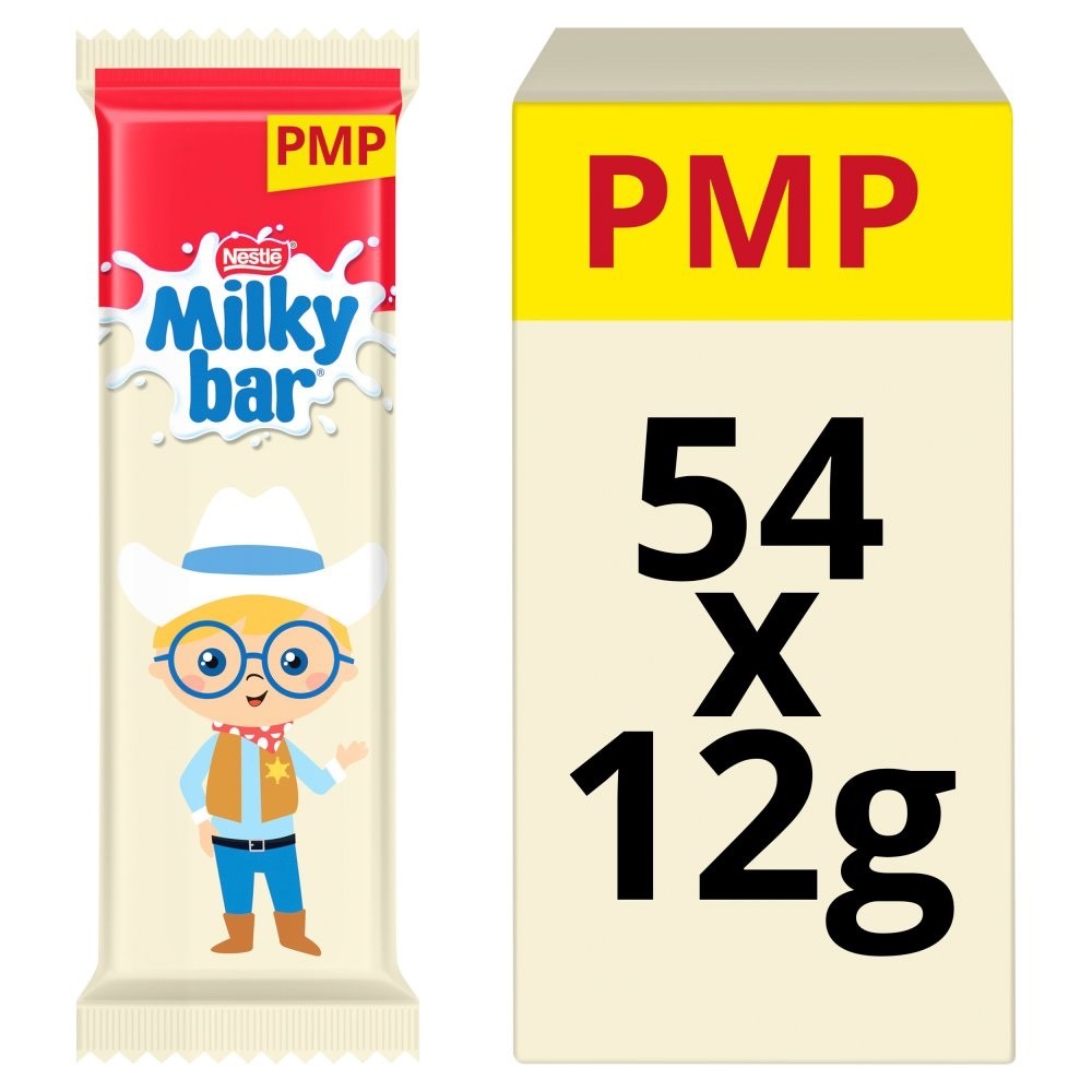 12g x 54 Nestle Milkybar White Chocolate Bars Box Bulk Pack Creamy Smooth Snack