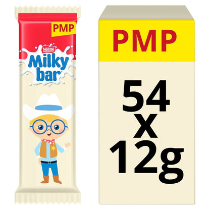 12g x 54 Nestle Milkybar White Chocolate Bars Box Bulk Pack Creamy Smooth Snack