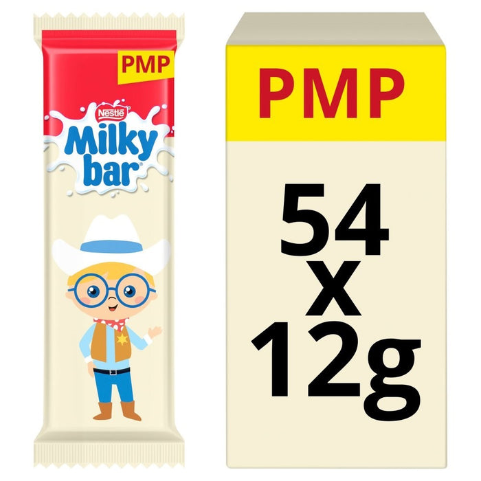 12g x 54 Nestle Milkybar White Chocolate Bars Box Bulk Pack Creamy Smooth Snack