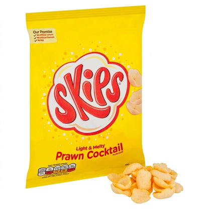 Skips Crisps 45g x 16 | Prawn Cocktail or Salt & Vinegar | Vegetarian