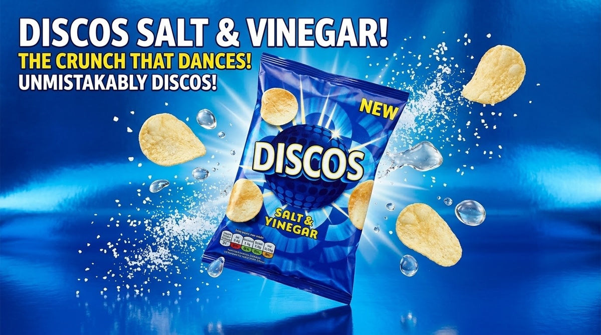 Discos Salt & Vinegar Wheat Snack Crisps 70g x 16 | UK Vegetarian