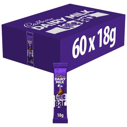 Cadbury Dairy Milk Little Chocolate Bars 18g x 60 Bulk Box Multipack Kids Lunch