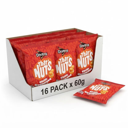 That's Nuts Doritos Chilli Heatwave Coated Peanuts 60g x 16 | Vegetarian