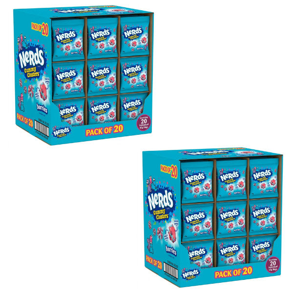 Nerds Berries Gummy Clusters 45g x 20 | Crunchy Coated Gummy Candy