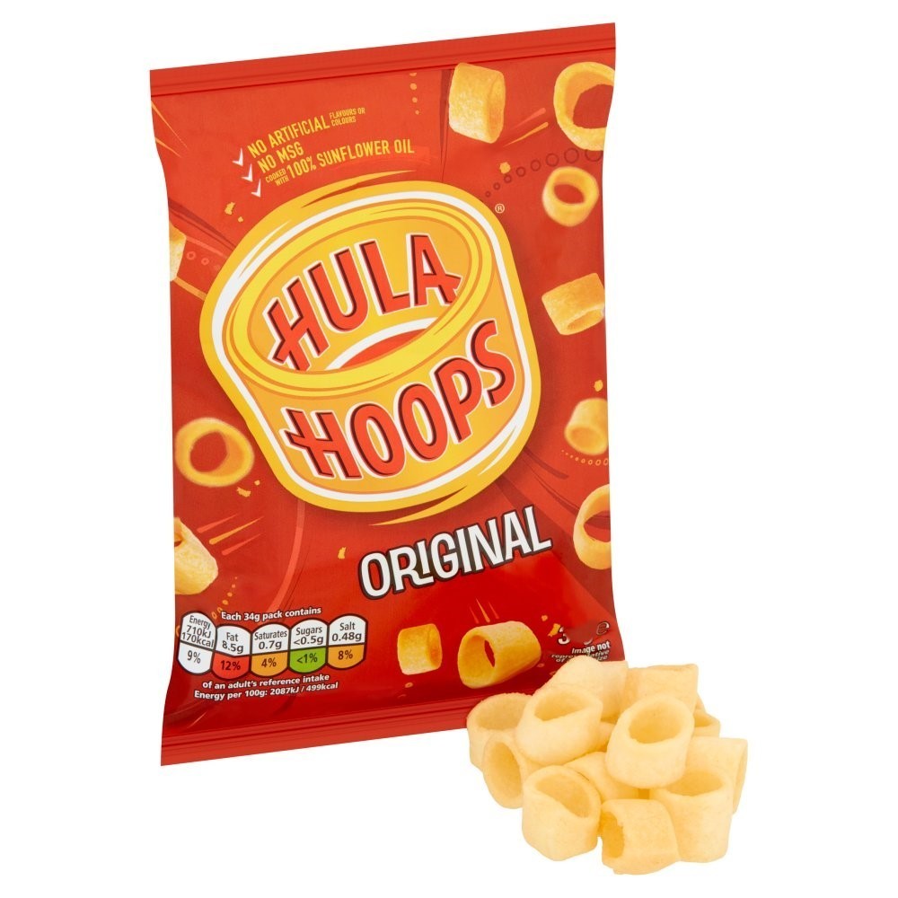 Hula Hoops Big Hoops Crisps 70g x 20 | BBQ Beef or Irresistibly Salted