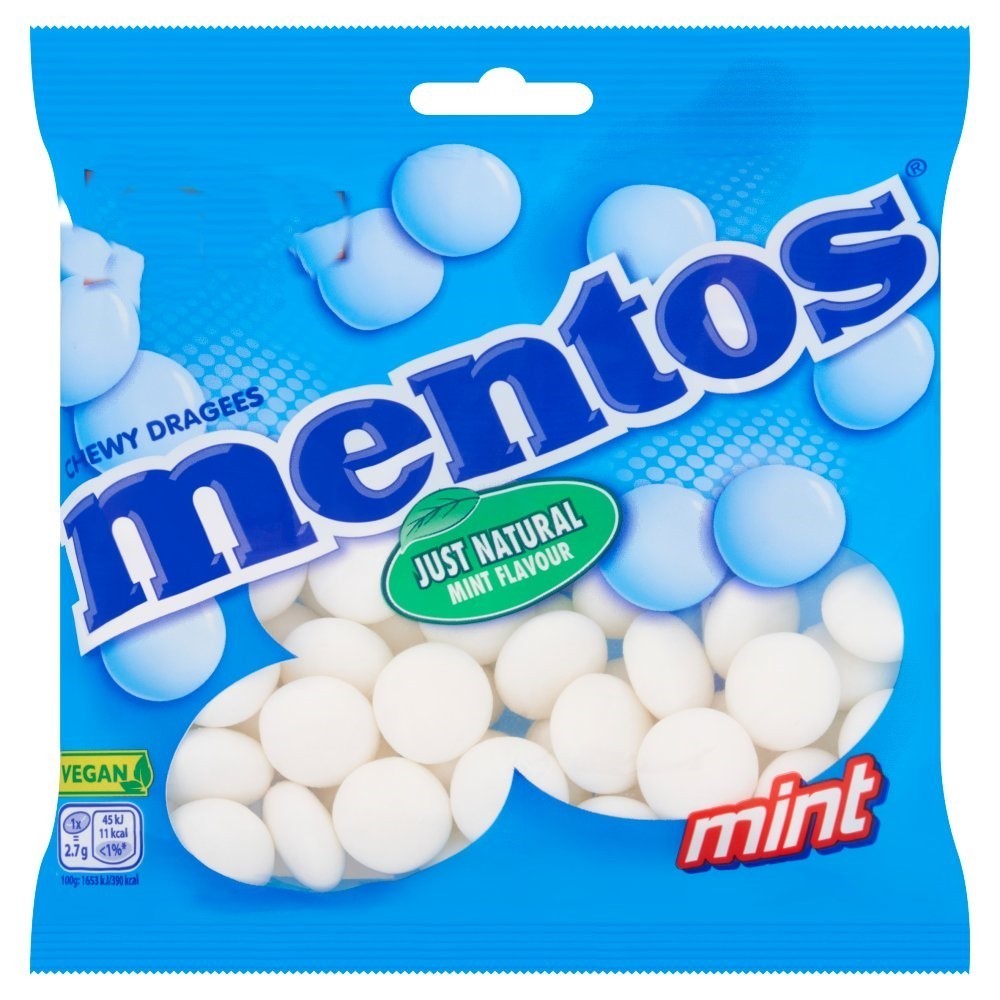 Mentos Chewy Dragees 135g x 12 | Fruit or Mint | Vegan Sweets