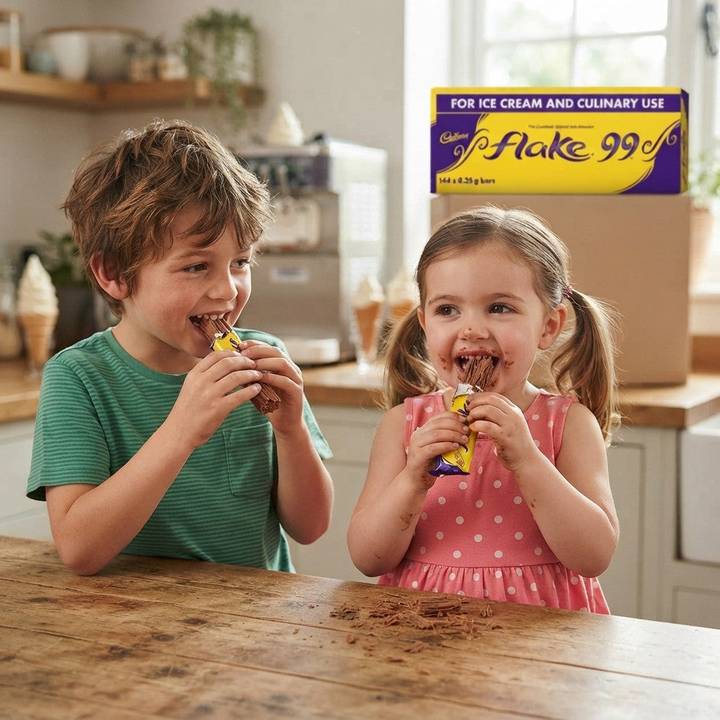Cadbury Flake 99 Chocolate Bars Bulk Box 144 x 8.25g Crumbly Milk Chocolate Ice