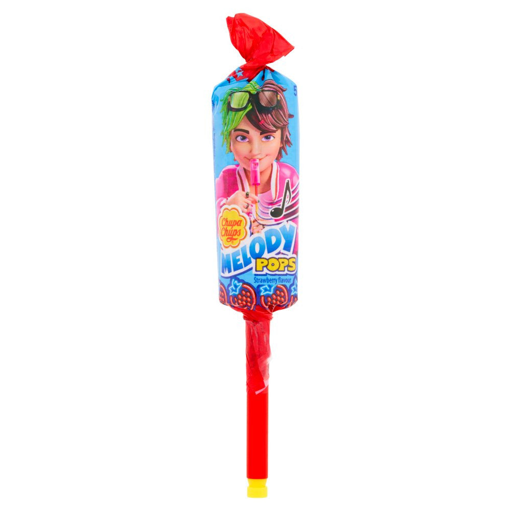 Chupa Chups Melody Pops Strawberry Lollipops 17g x 48 | Candy Toy