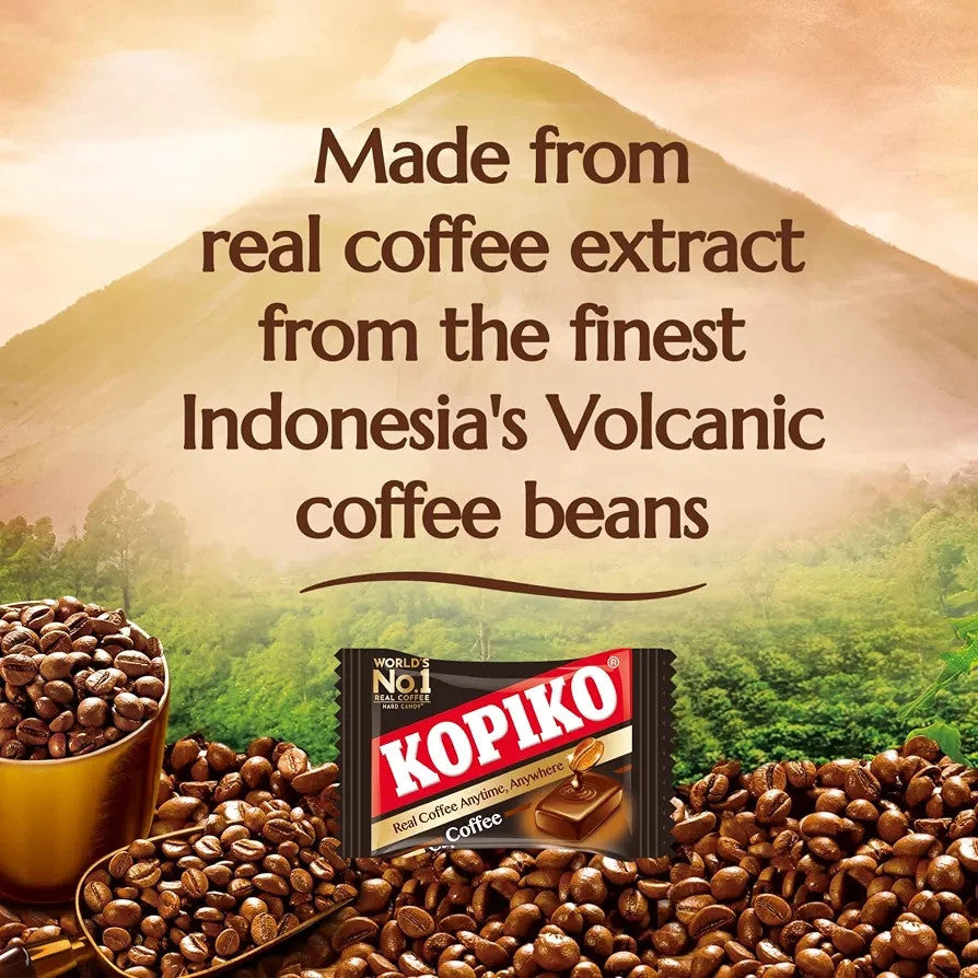 Kopiko Coffee & Cappuccino Candy 100g x 12 | Real Coffee Extract Sweets