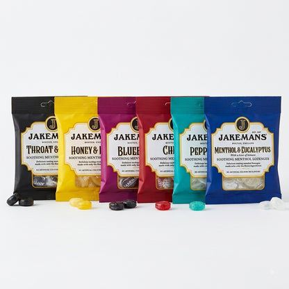 Jakemans Menthol Lozenges 73g x 12 | Throat & Chest, Honey Lemon & More