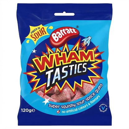 Barratt Wham Tastics Sour Space Gums 120g x 12 | Power of Sour | Vegetarian