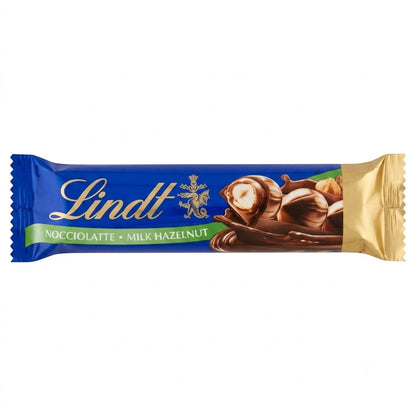 35g x 18 Lindt Nocciolatte Milk Chocolate Hazelnut Bars – Whole Hazelnuts & Praline