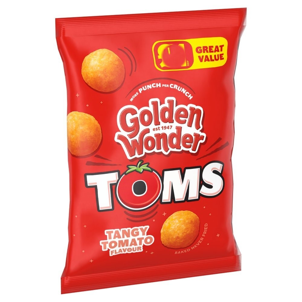 Golden Wonder Crisps & Snacks 40g–63g | Ringos, Saucers, Toms & Oinks