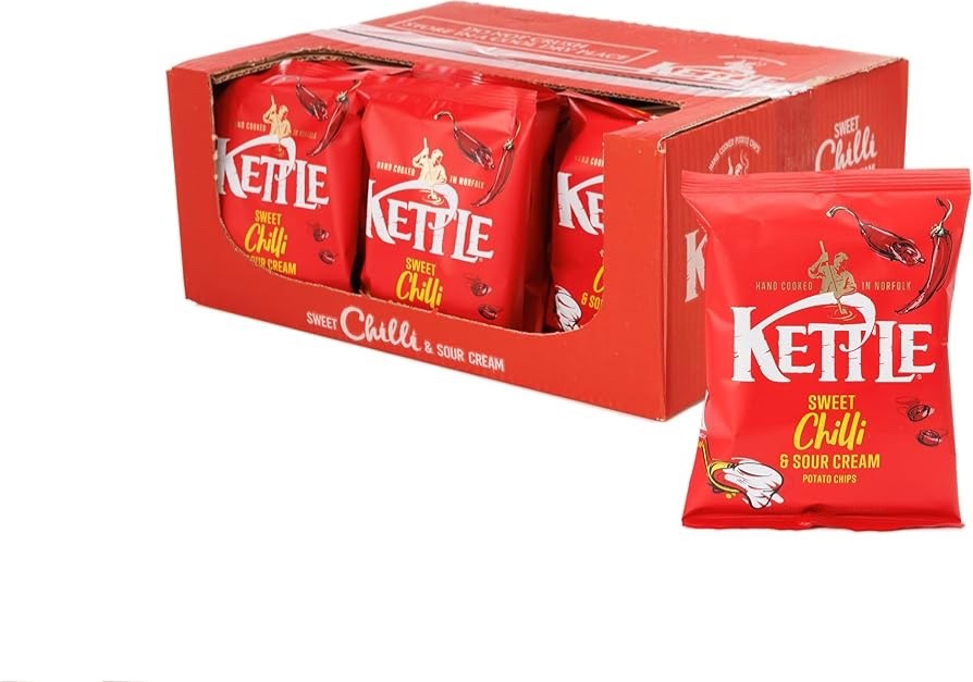 Kettle Sweet Chilli & Sour Cream Potato Chips 40g x 18 | Hand Cooked