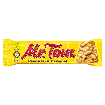 Mr. Tom Peanut Bar 40g (Pack of 36) - Crunchy Caramel Peanut Candy Bars Bulk