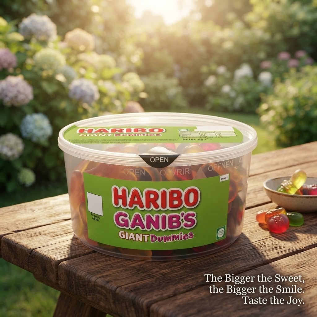 HARIBO Giant Dummies Jelly Sweets Tub 816g | Bulk Party Confectionery