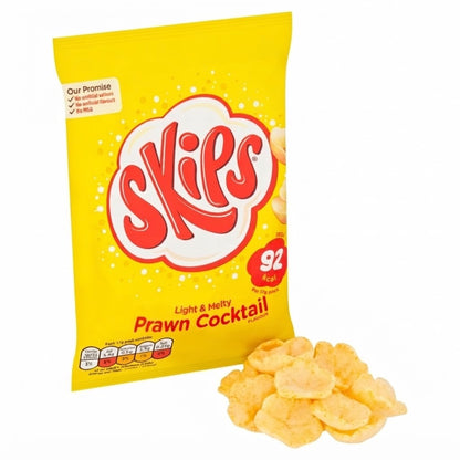 Skips Prawn Cocktail Crisps 17g x 30 | Light & Melty Vegetarian Snacks