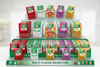 Tic Tac Mint & Fruit Sweets 18g | 24 or 144 Pack | Bulk Box