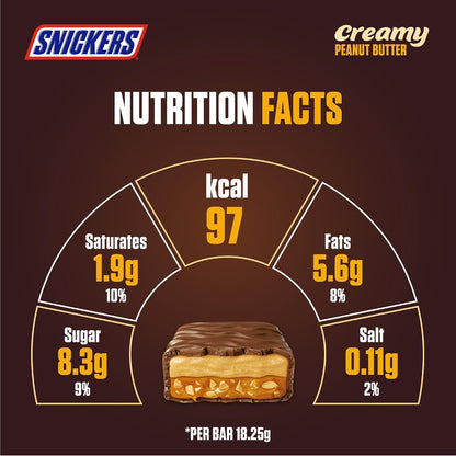 Snickers Creamy Peanut Butter Milk Chocolate Bar Box Choice of Size & Trio/Duo