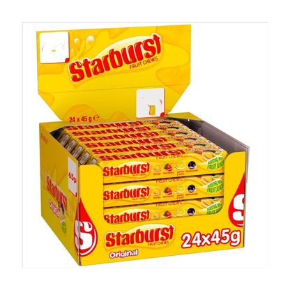 45g x 24 Starburst Vegan Fruit Chews Sweets Bulk Box Assorted Flavours