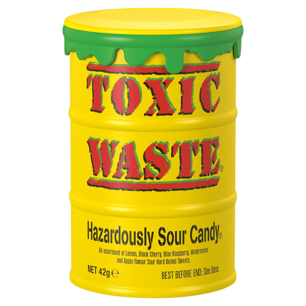 Toxic Waste Sour Candy 42g x 24 | Red Sour & Hazardously Sour Challenge Pack
