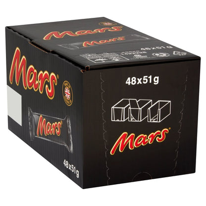 51g x 48 Mars Milk Chocolate Bar Bulk Box Caramel & Nougat Snack Treat