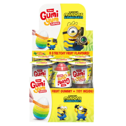 Zuru Gumi Yum Surprise Minions & Monsters Gummy Candy 26g x 18 | Toy Surprise