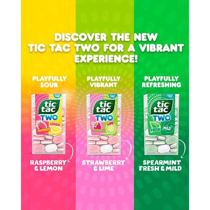 38.5g x 16 Pack Tic Tac Two Sugar Free Mints Bulk Box - Choice of Flavours