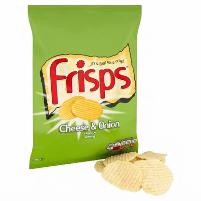 Frisps Cheese & Onion Crisps 60g x 16 | Vegetarian Bulk Box