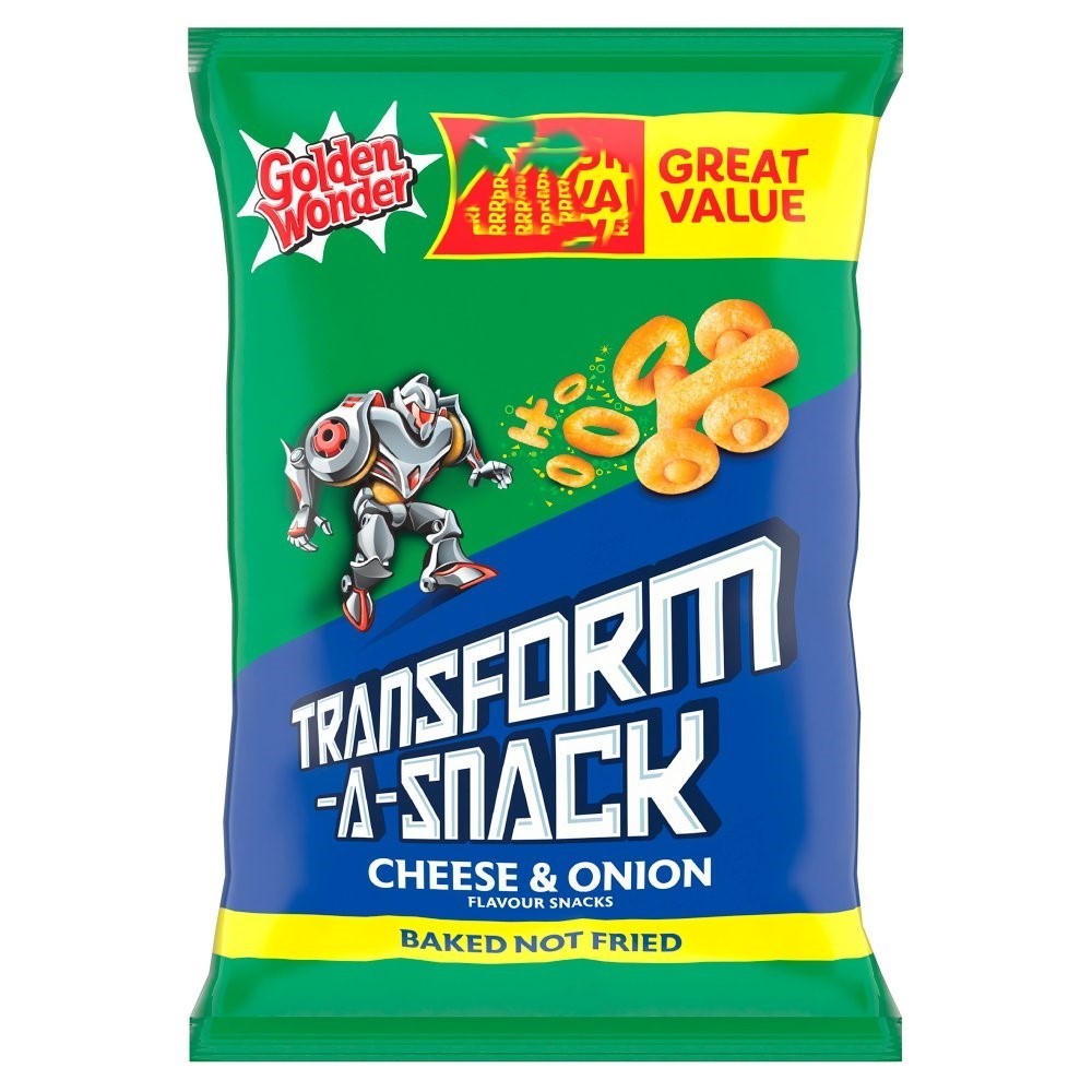 Golden Wonder Transform-A-Snack Crisps 56g x 18 | BBQ, Spicy, Cheese & Onion & Beef