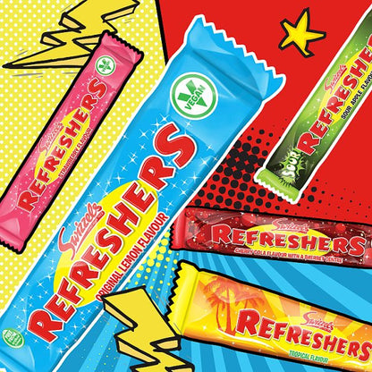 Swizzels Refreshers Original Lemon Chew Bars 18g x 60 | Vegan Sherbet Sweets