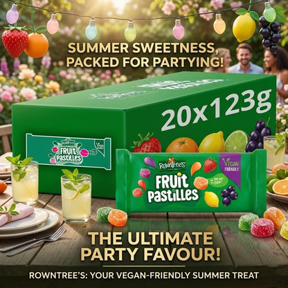 123g x 20 Rowntree's Fruit Pastilles Sweets 3 Pack Multipack Bulk Box Vegan
