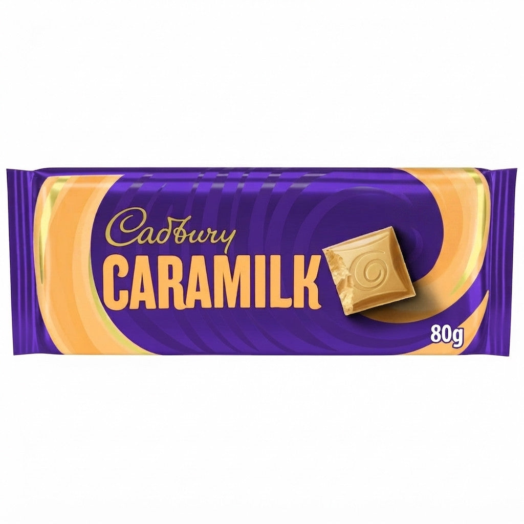 Cadbury Caramilk Chocolate Tablet 80g x 26 Bulk Box Caramelised White Chocolate