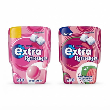 Extra Refreshers Sugar Free Chewing Gum 67g x 30 | Bubblemint or Watermelon Raspberry