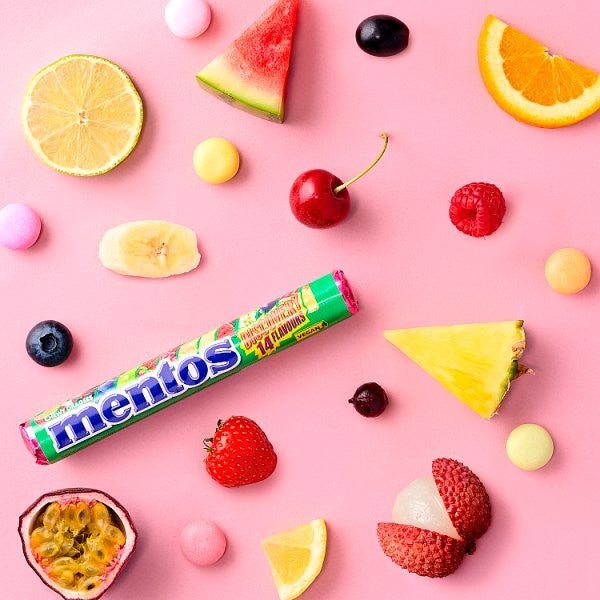 Mentos Chewy Dragees Rolls 38g | Mint, Fruit, Berry & Sour | Bulk