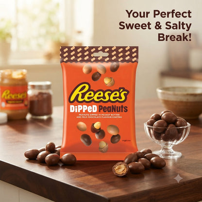 Reese's Dipped Peanuts 68g x 16 Bulk Box Milk Chocolate & Peanut Butter Snacks