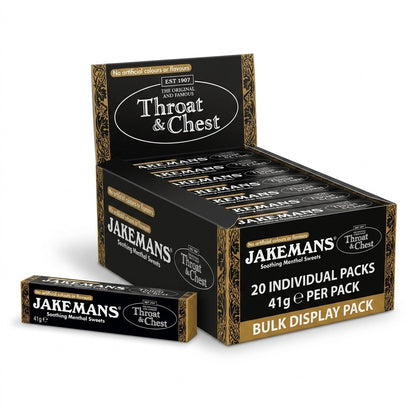 Jakemans Throat & Chest Menthol Sweets 41g x 20 | Vegetarian