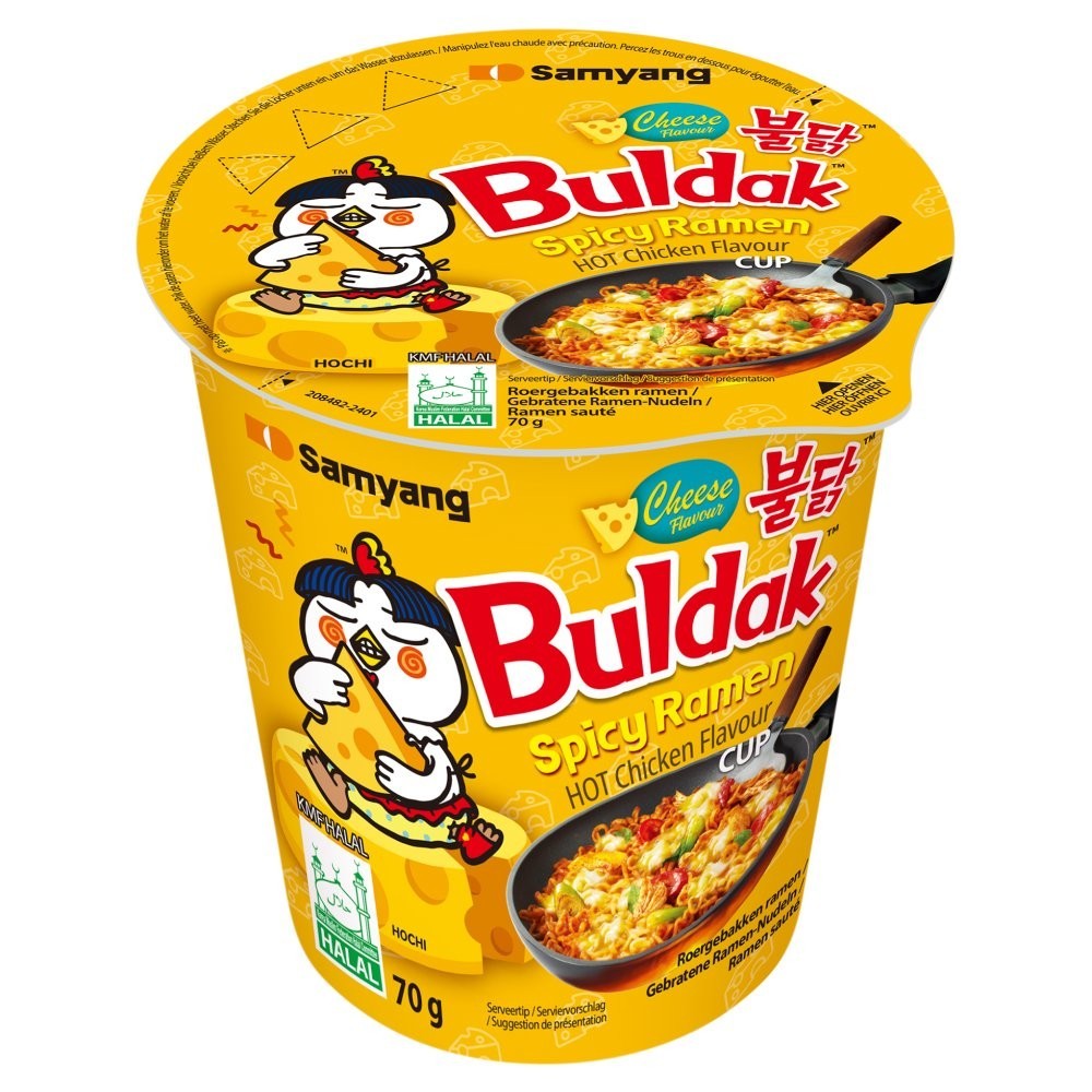 Samyang Buldak Spicy Ramen Cups 6 Pack | Hot Chicken, Carbonara or Cheese
