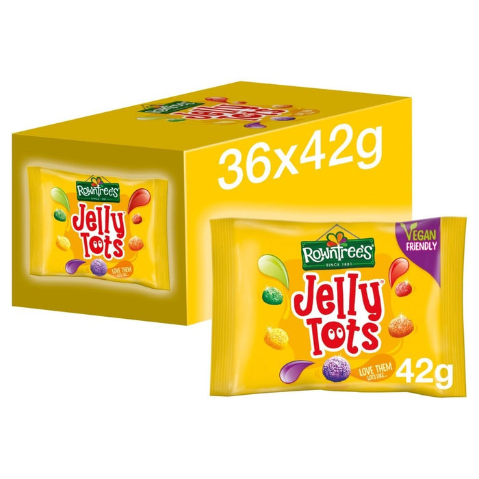 42g x 36 Rowntree's Jelly Tots Sweets Bulk Box Fruit Flavoured Vegan Vegetarian