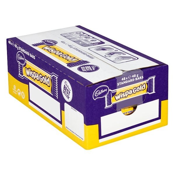 Cadbury Wispa & Wispa Gold Chocolate Bars Bulk Box - 36g or 48g x 48 UK